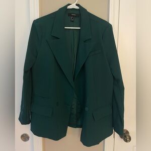 Forever 21 Deep Green Oversized Blazer